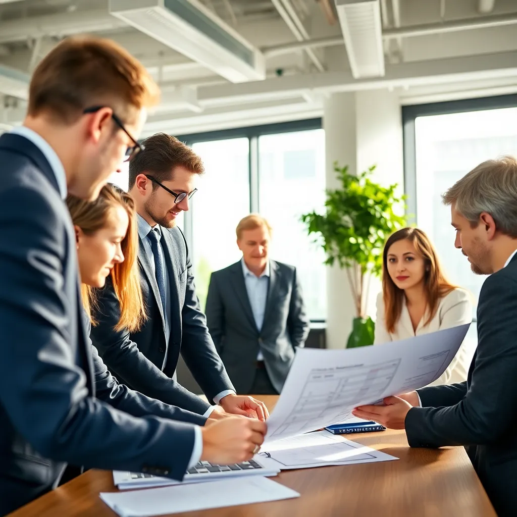 Team van Nederlandse financiële experts die resource management analyseren