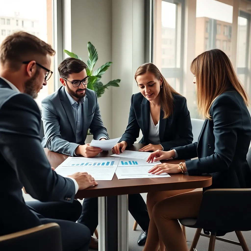 Nederlandse MKB-professionals bespreken resourceplanning rond een tafel met documenten en grafieken