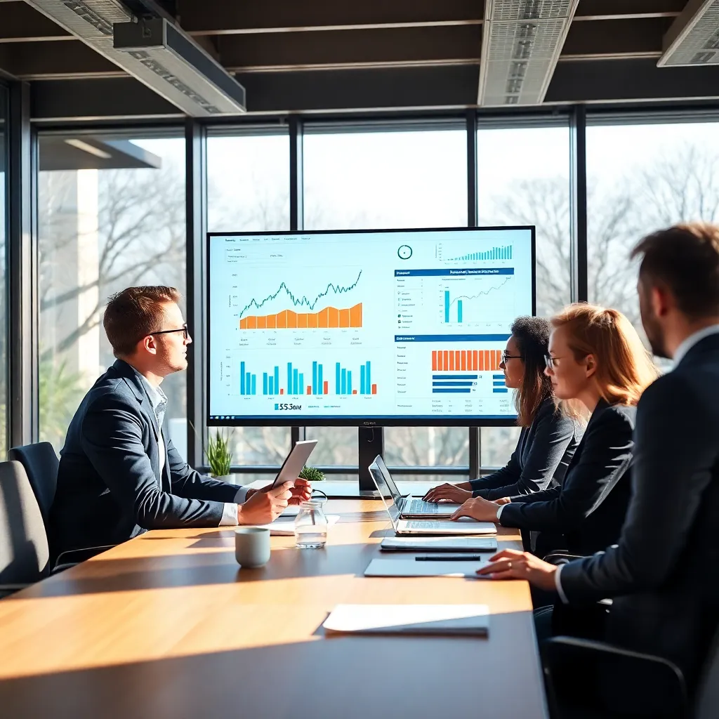 Team van Nederlandse financiële experts die resource management analyseren