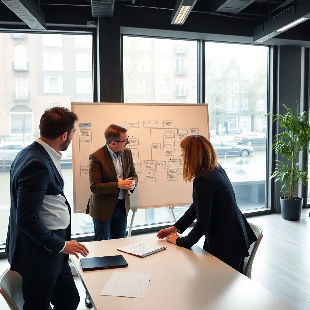 Financial controller gebruikt moderne digitale financiële tools