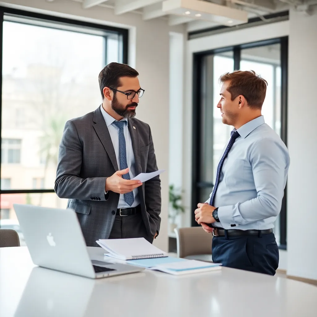 Nederlandse financieel adviseur die budgetoptimalisatie bespreekt met cliënt
