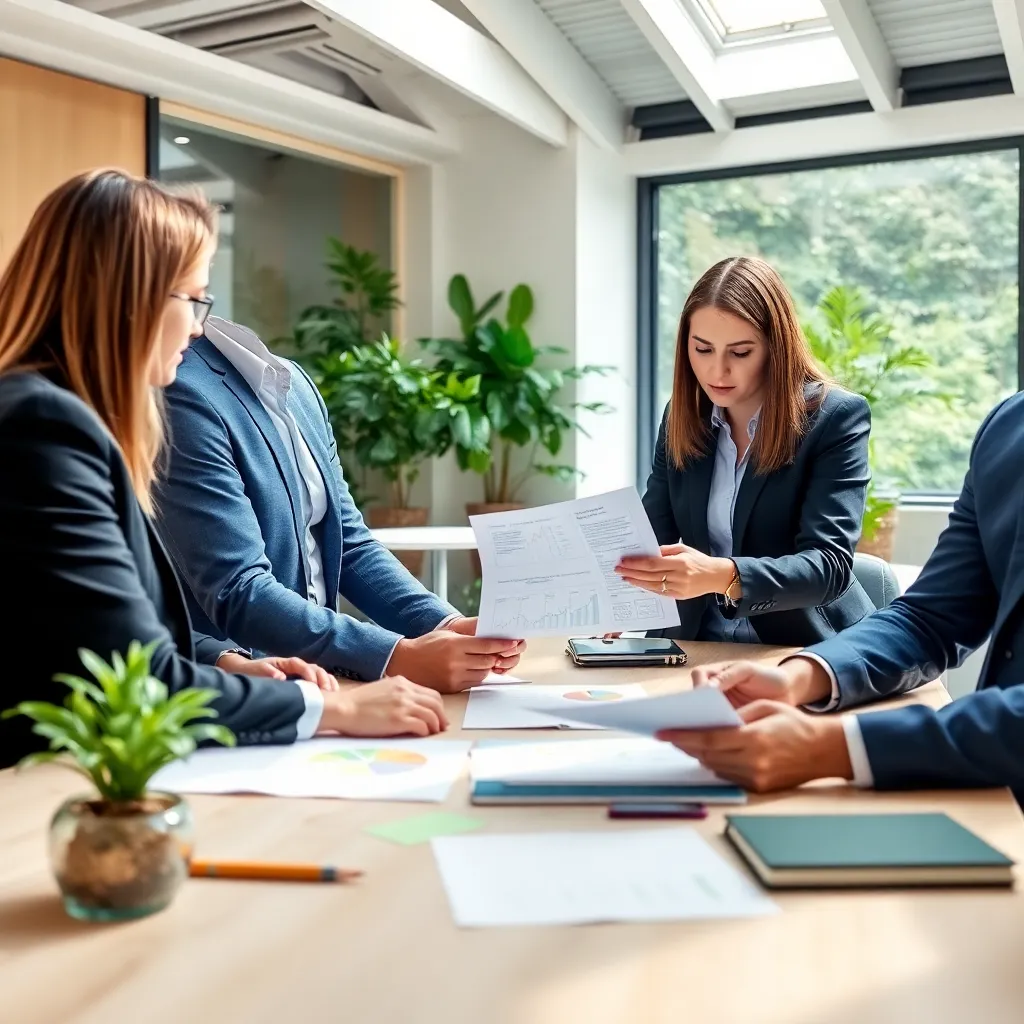 Duurzame financiële planning in Nederlands kantoor